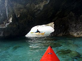 sea caves in west Kefalonia