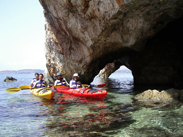 sea kayaking kefalonia, ionian islands, greece