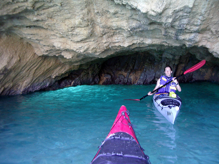 sea kayaking kefalonia, ionian islands, greece