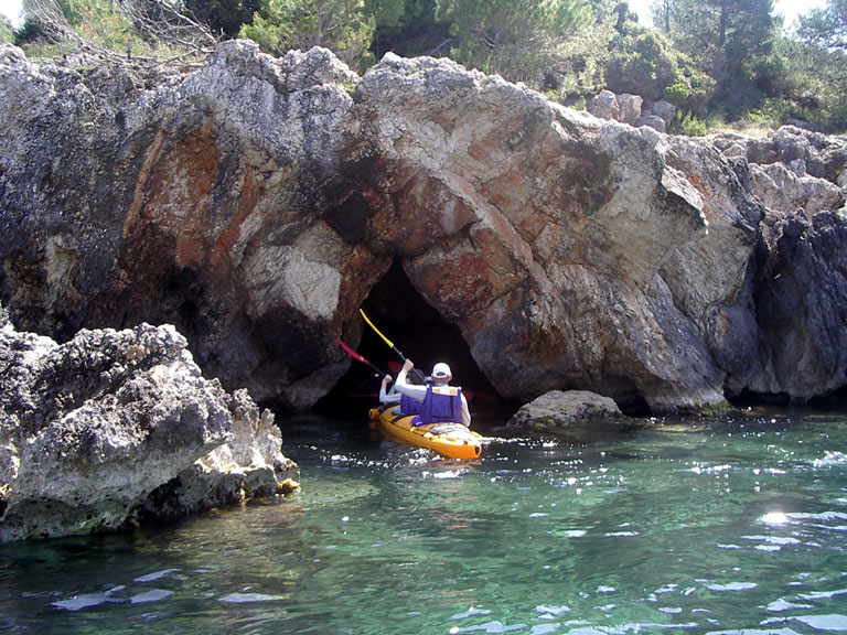 sea kayaking kefalonia, ionian islands, greece