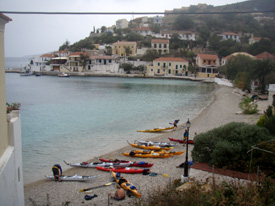 sea kayaks in Assos beach