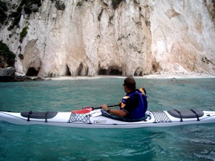 sea kayak Kefalonia, Ionian sea, Greece