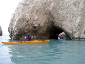 Sea kayak south Kefalonia, Ionian sea, Greek islands