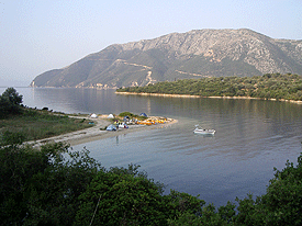 camping in Meganisi, opposite to Thilia island